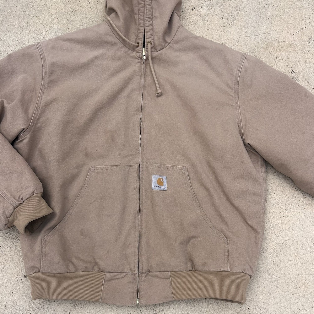 CARHARTT WIP‎ OG ACTIVE JACKET TAN CANVAS  XL QUILTED - Picture 4 of 12